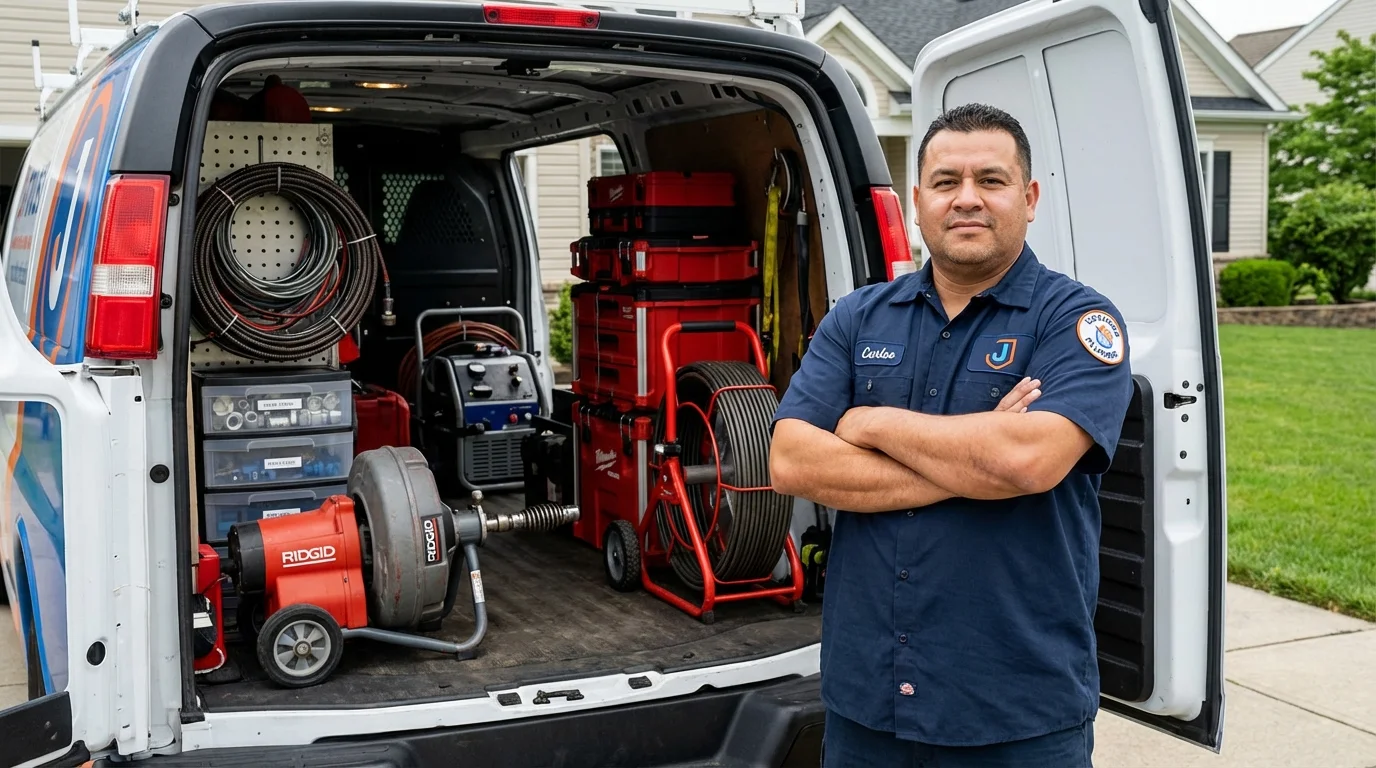 Professional drain cleaning equipment and Johns Plumbing LLC plumber in Yabucoa